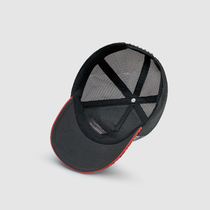 PORSCHE FW QUOTED AOP TRUCKER CAP - black