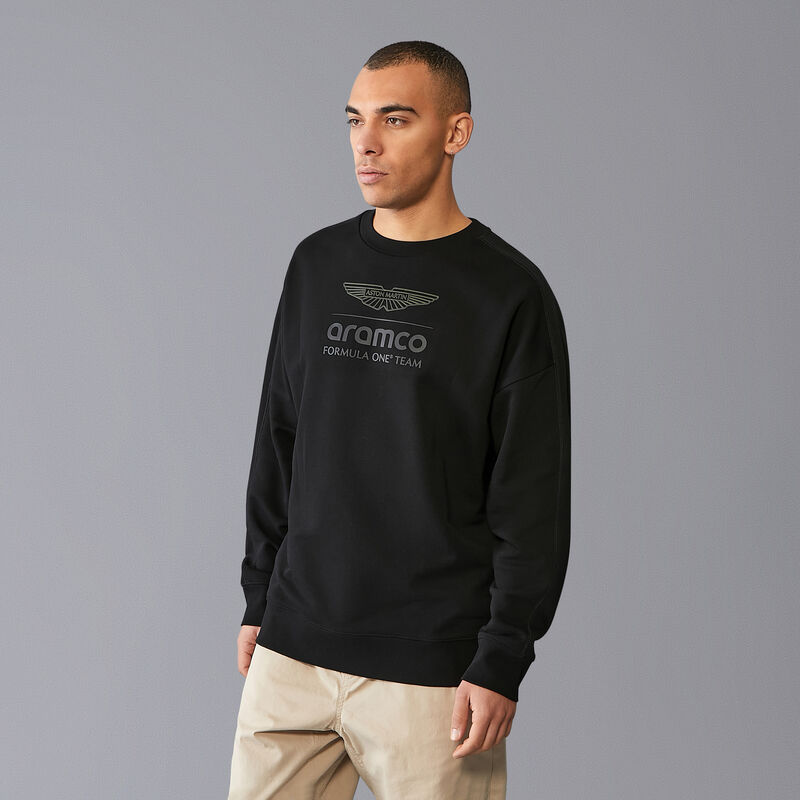 AMF1 FW LOGO STEALTH CREW SWEAT - black