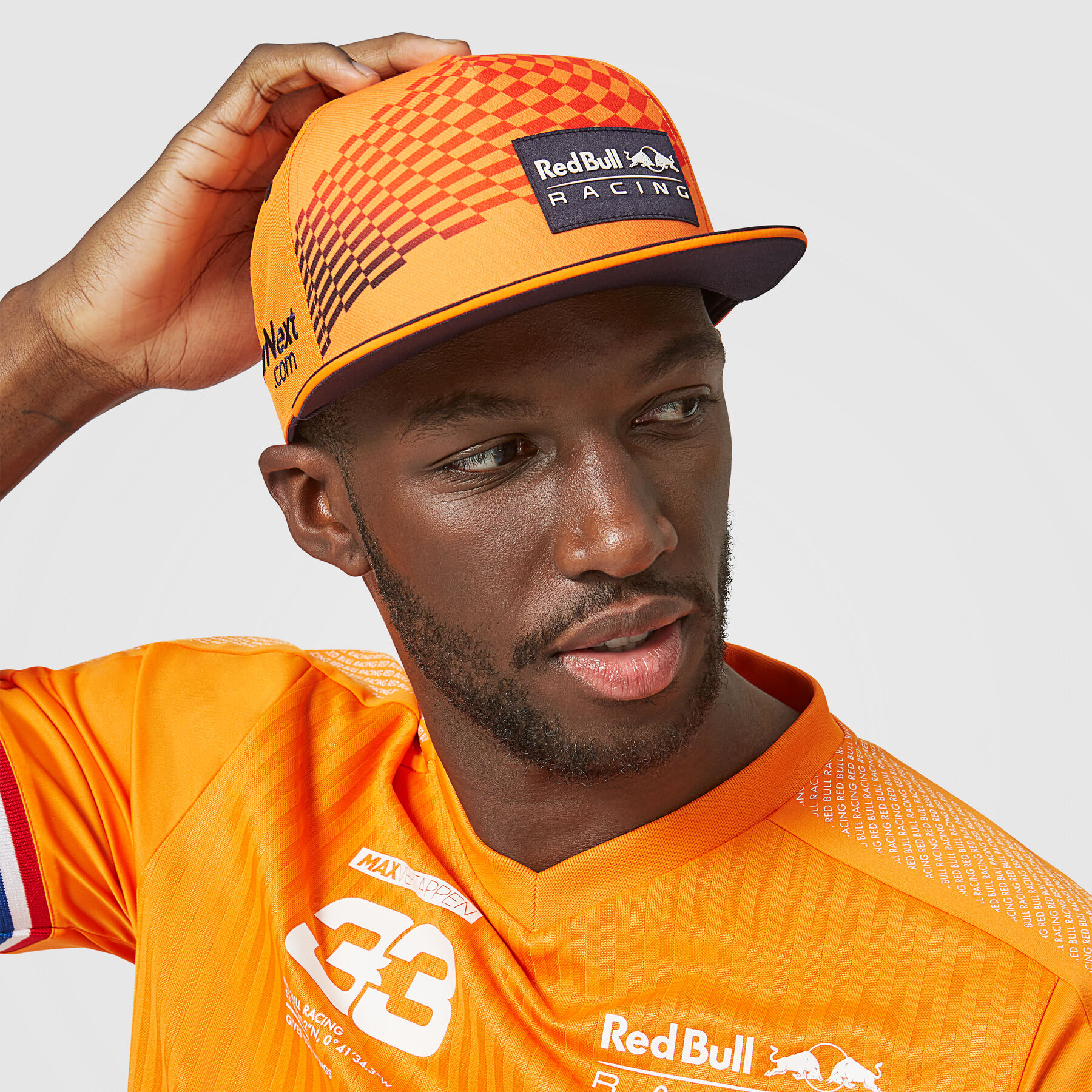 red bull orange cap