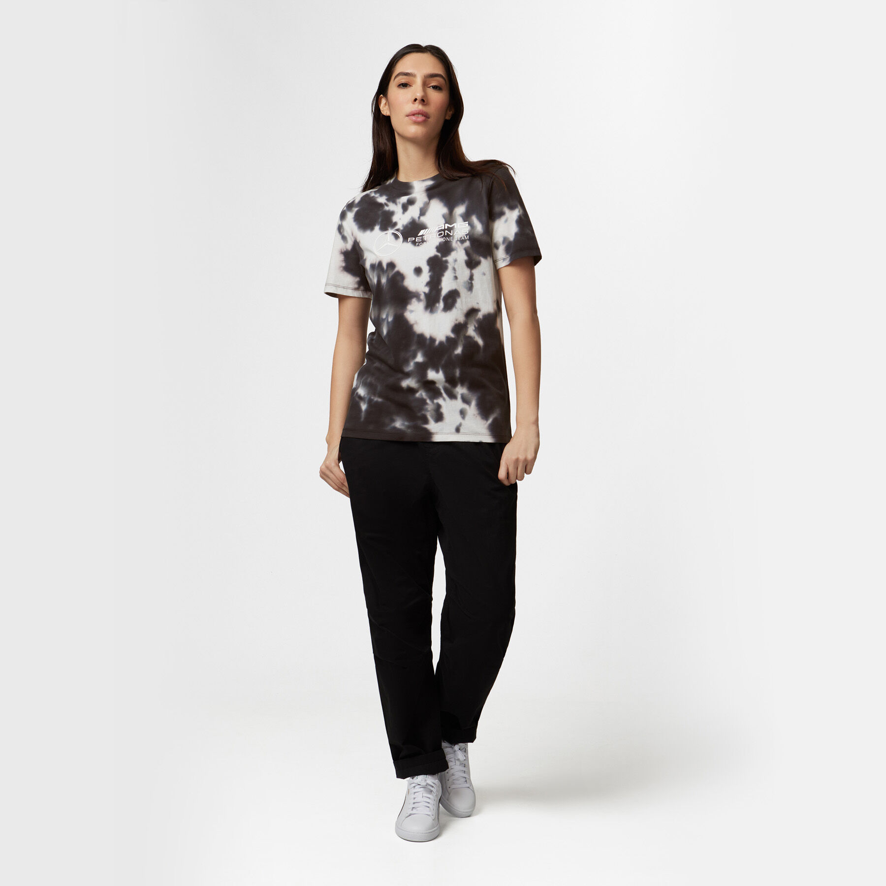 Tie dye shirt cheap zwart