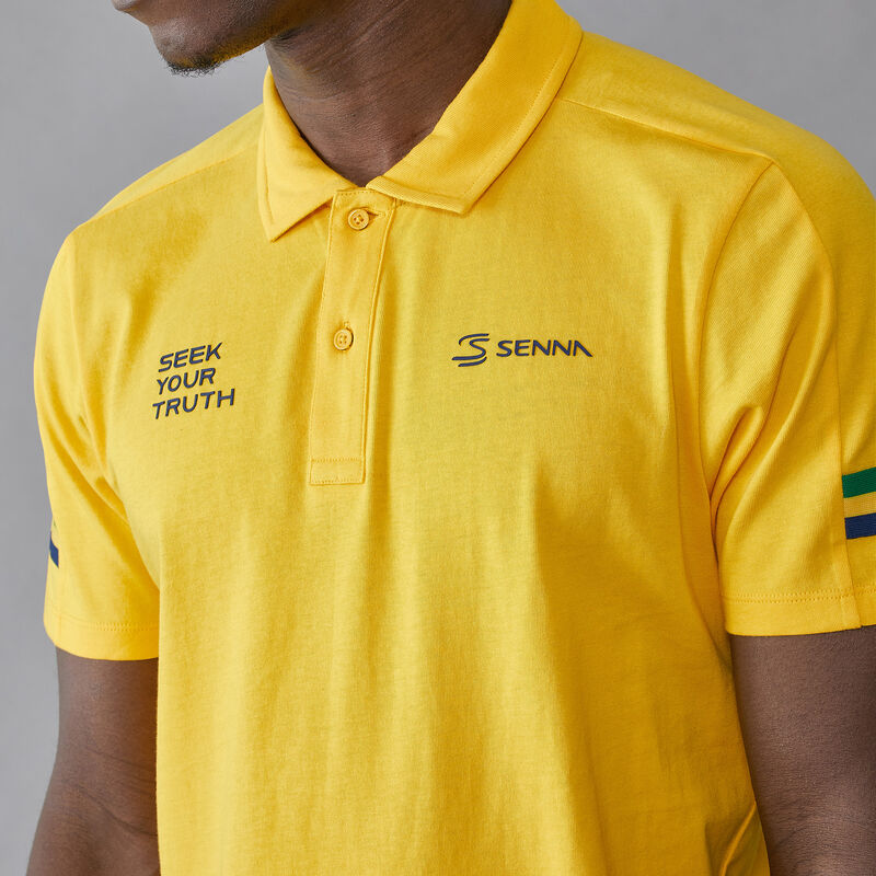 AS FW MENS STRIPE POLO - yellow