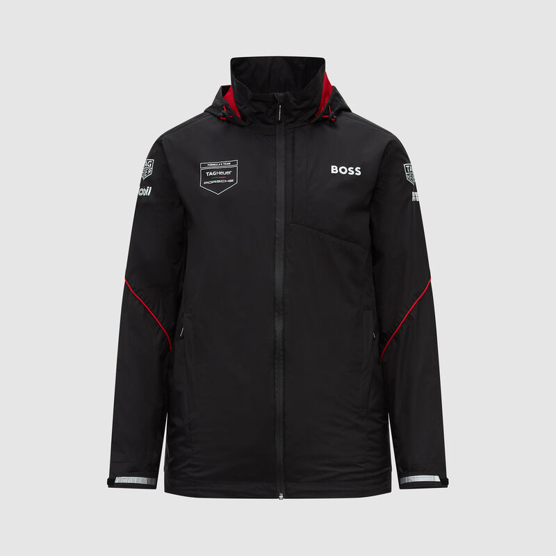 PORSCHE FE RP UNISEX TEAM RAIN JACKET - black