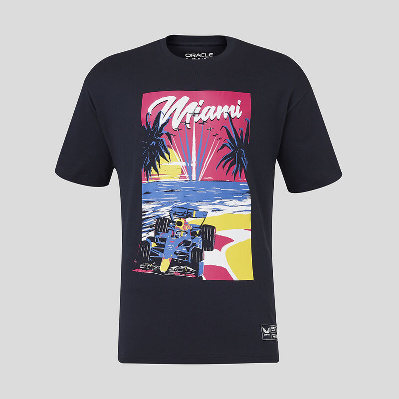 RBR SE MIAMI UNISEX GRAPHIC TEE - navy