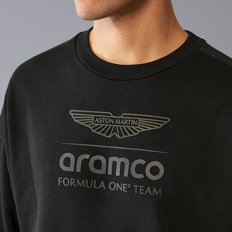 AMF1 FW LOGO STEALTH CREW SWEAT - black