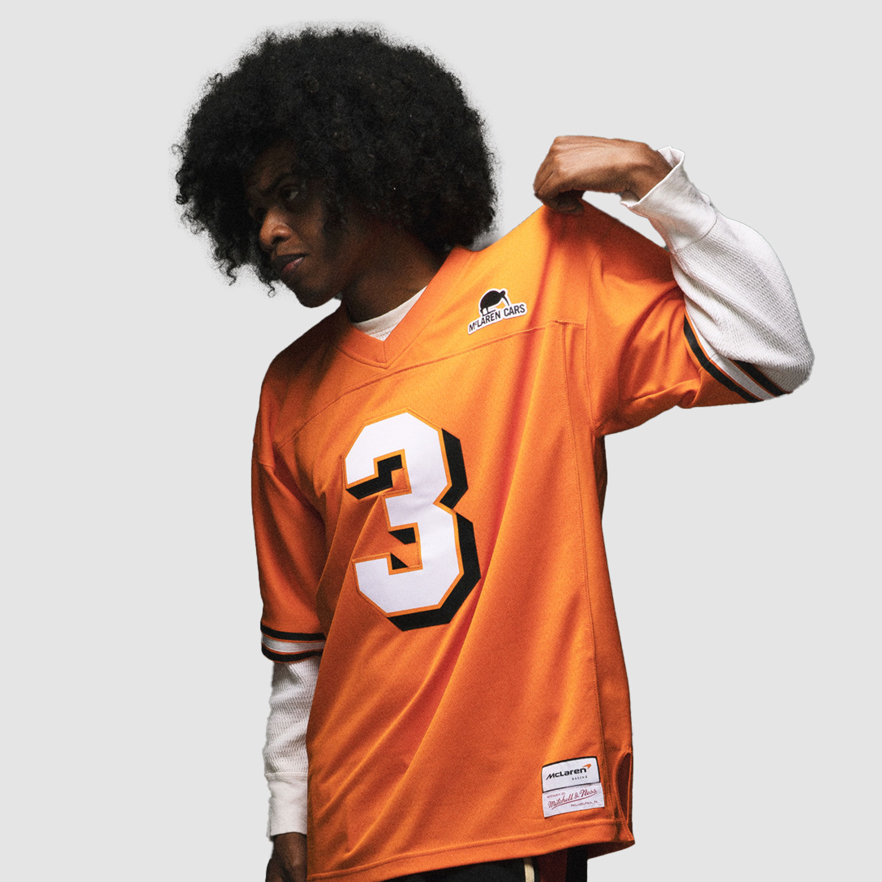 Mitchell and Ness Daniel Ricciardo USA Football Jersey - McLaren