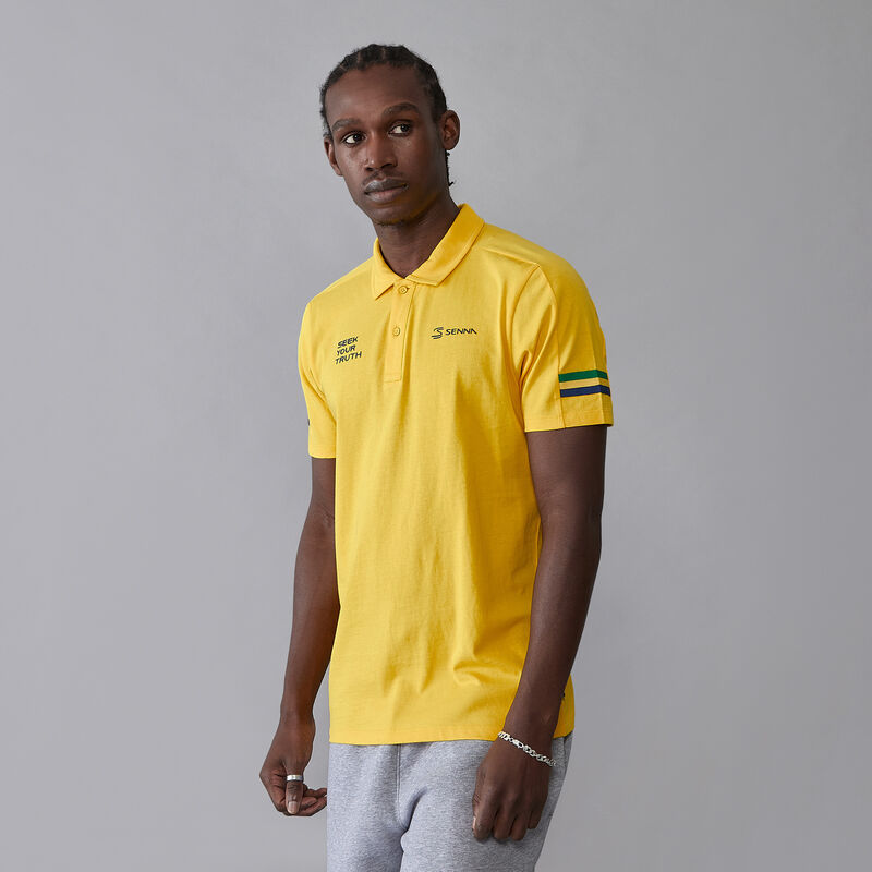 AS FW MENS STRIPE POLO - yellow