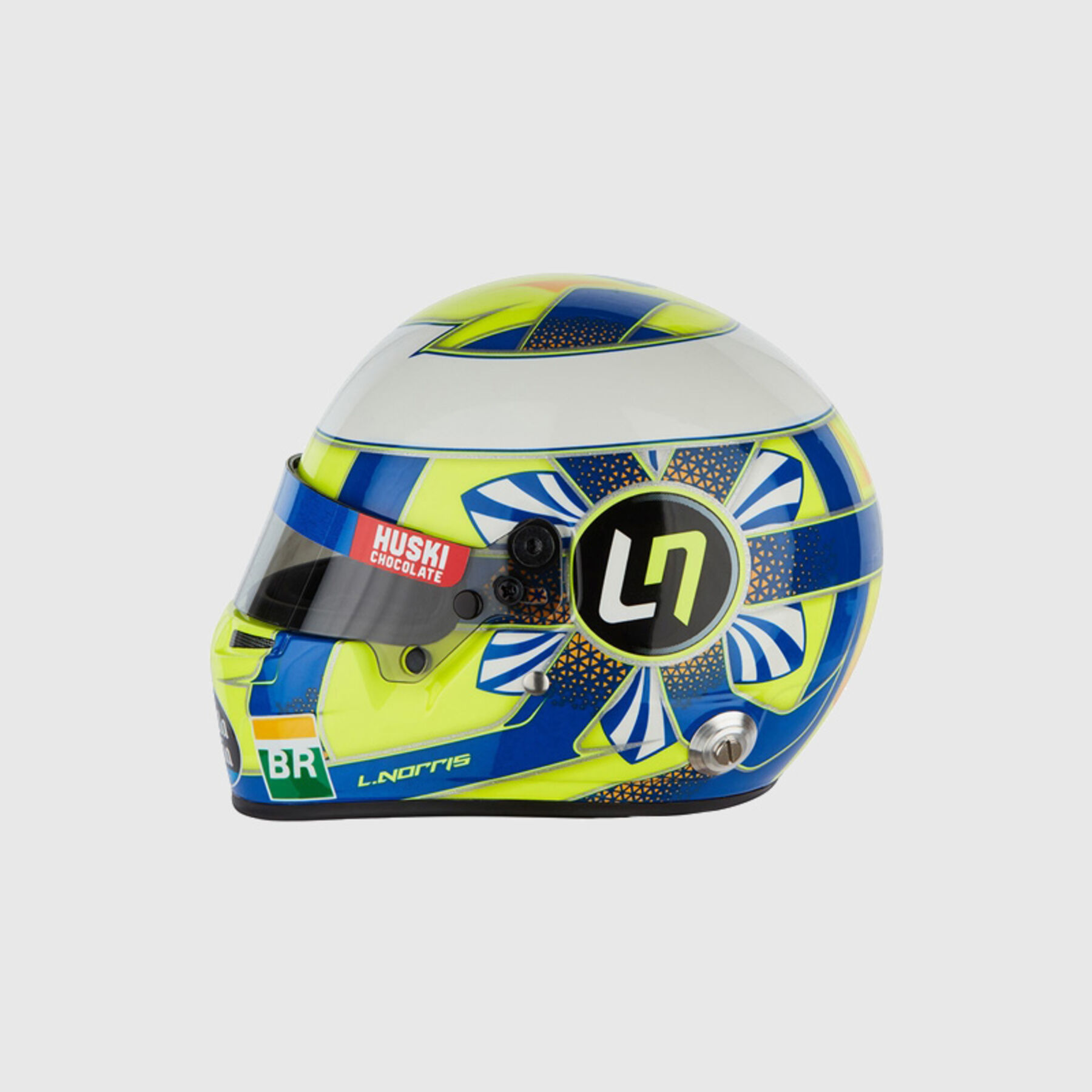 lando norris mini helmet signed